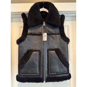NWT Coach Reversible Shearling Womens  Vest size XS MSRP 1198$